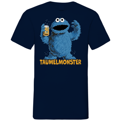 Sesamstraße - Taumel Krümelmonster - Herren V-Neck Shirt Navy