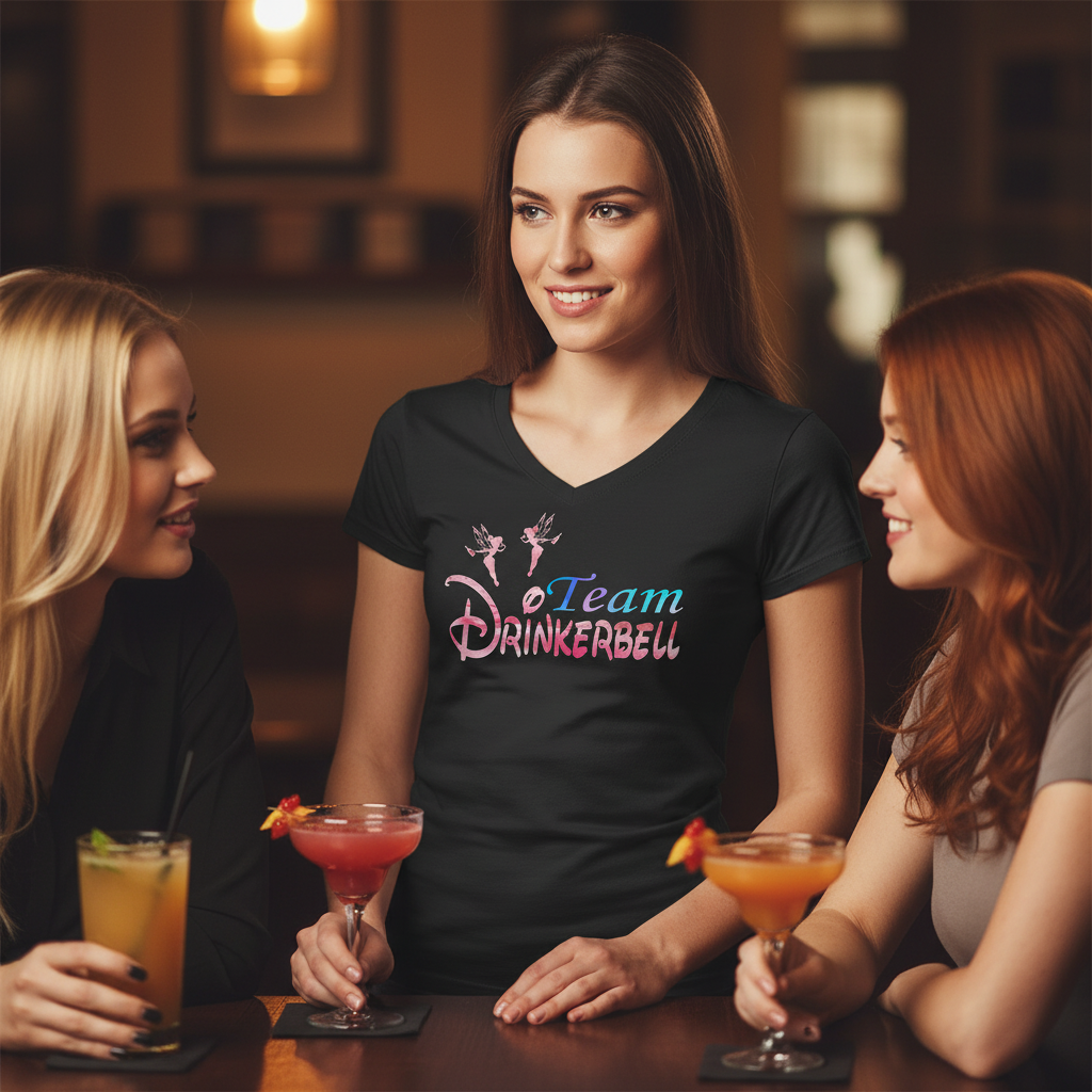 Team Drinkerbell - V-Neck Damenshirt