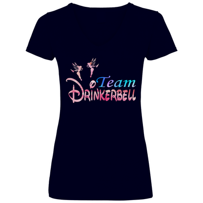 Team Drinkerbell - V-Neck Damenshirt Deep Navy