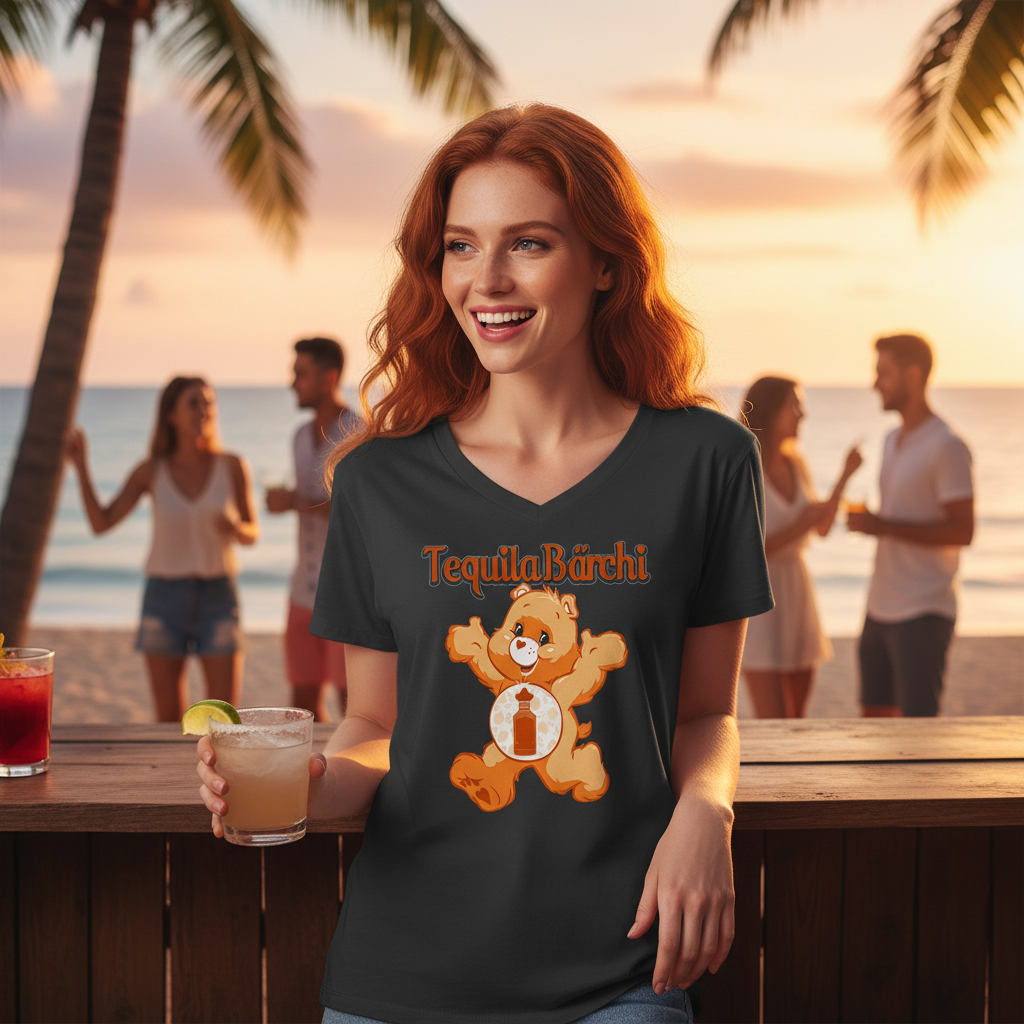 Tequila Bärchi - Glücksbärchi - V-Neck Damenshirt