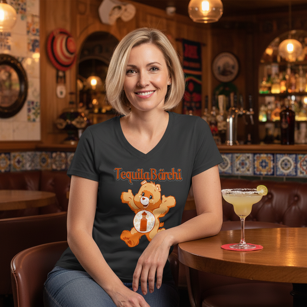 Tequila Bärchi - Glücksbärchi - V-Neck Damenshirt