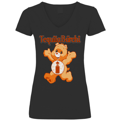 Tequila Bärchi - Glücksbärchi - V-Neck Damenshirt Black