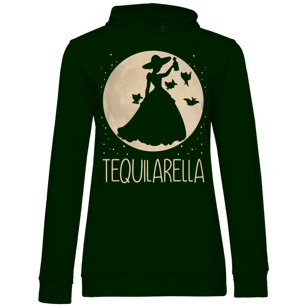Mond Prinzessin - Tequilarella - Damen Hoodie Forest Green