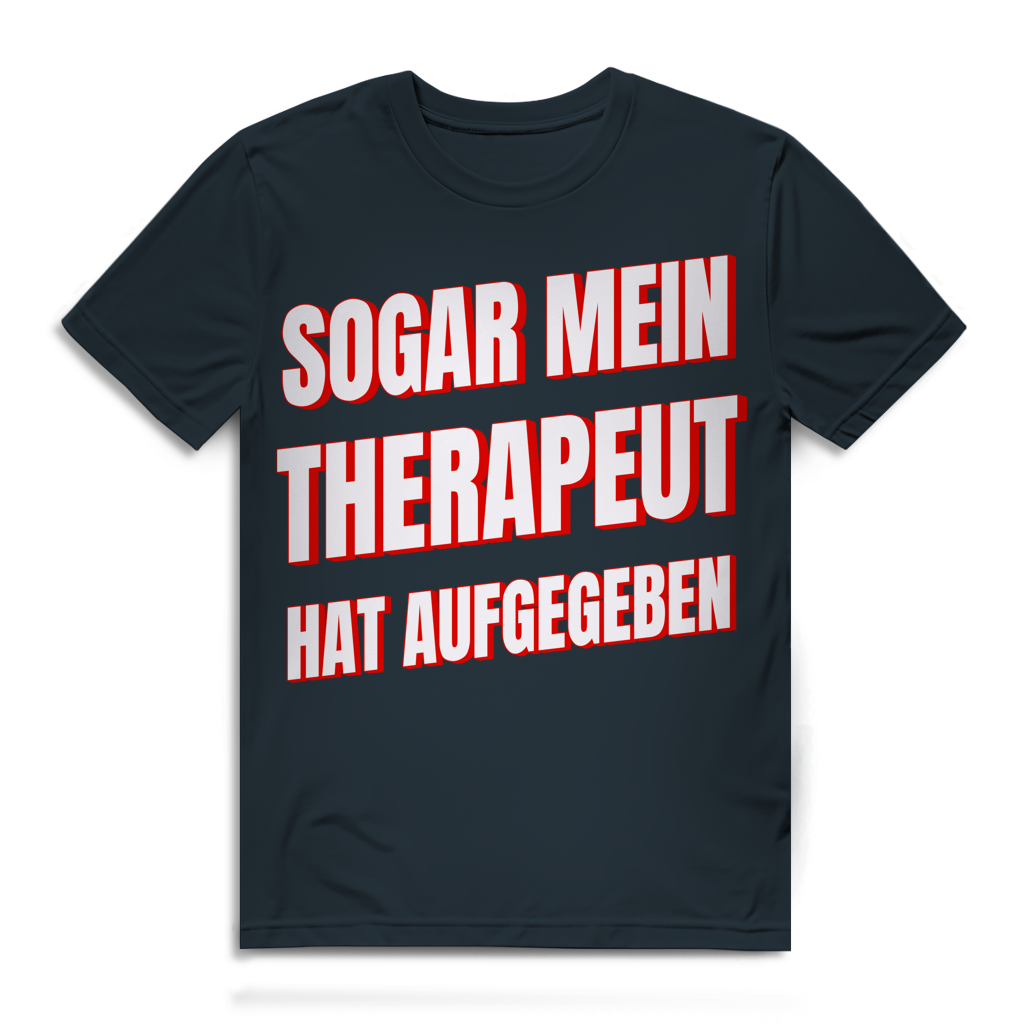 Sogar mein Therapeut hat aufgegeben - Herren Premium Bio T-Shirt Dark Grey Solid