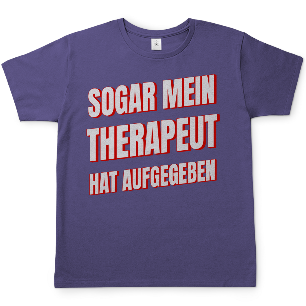 Sogar mein Therapeut hat aufgegeben - Herren T-Shirt Millennial Lilac