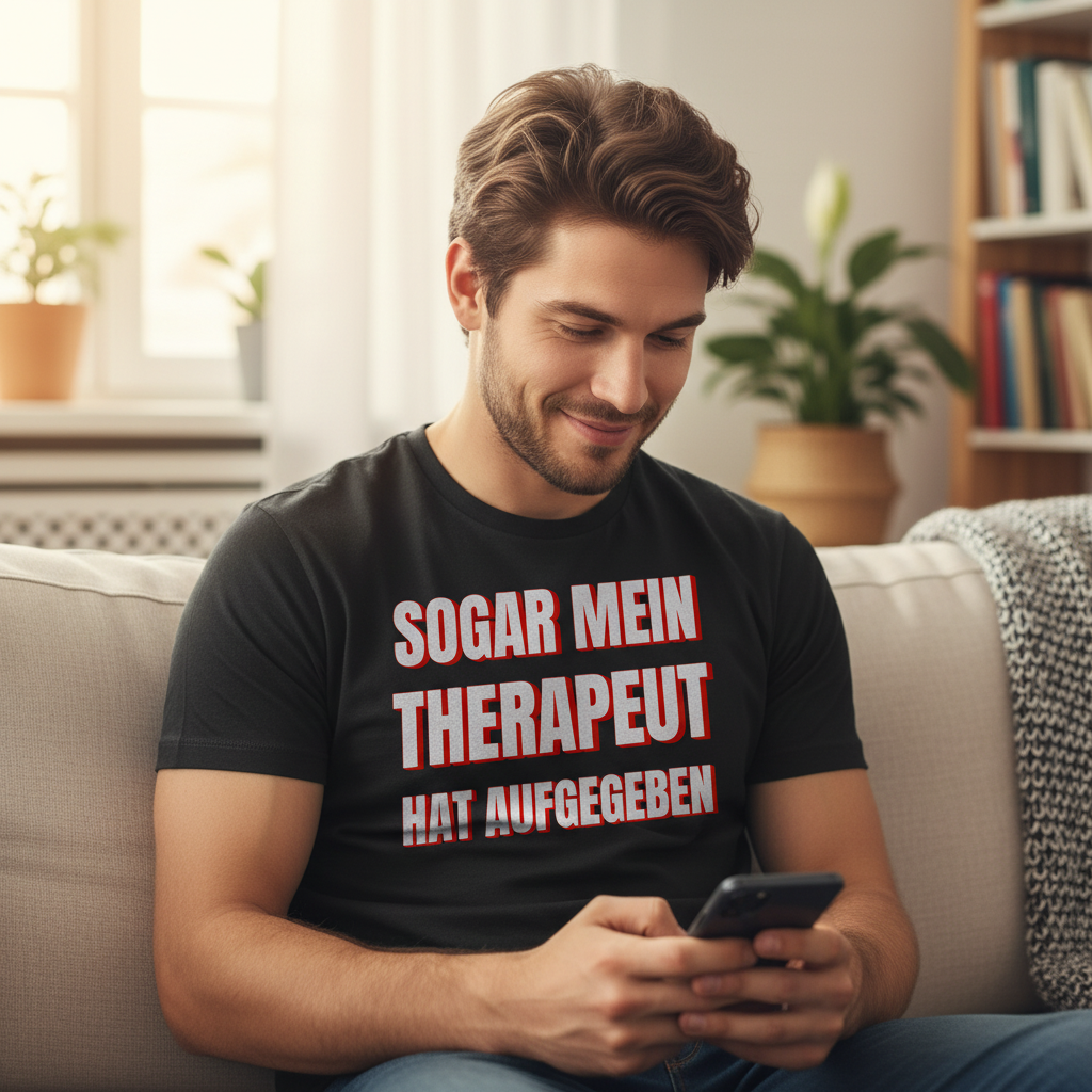 Sogar mein Therapeut hat aufgegeben - Herren T-Shirt