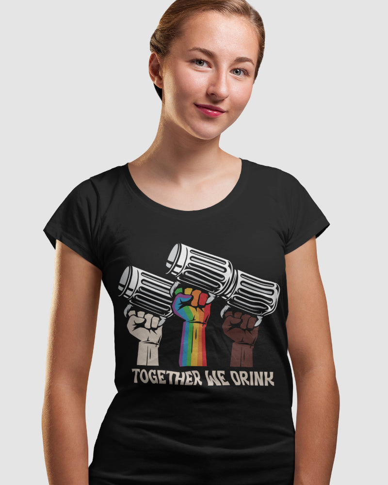 Bier Shirt Damen Together We Drink – LGBTQ T-Shirt zum Trinken &amp; Feiern