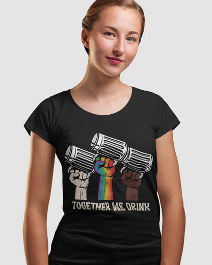 Bier Shirt Damen Together We Drink – LGBTQ T-Shirt zum Trinken &amp; Feiern