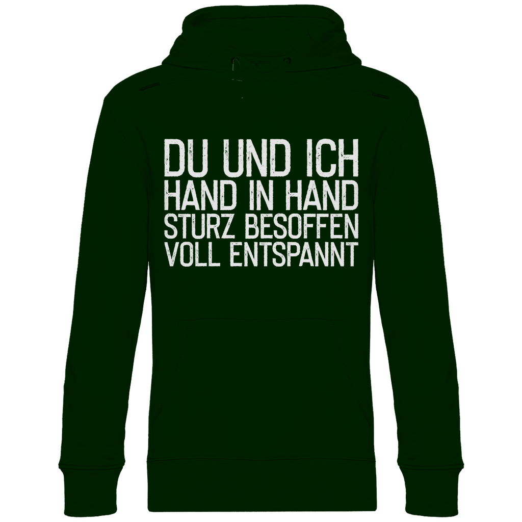 Du und ich Hand in Hand - Unisex Hoodie Forest Green