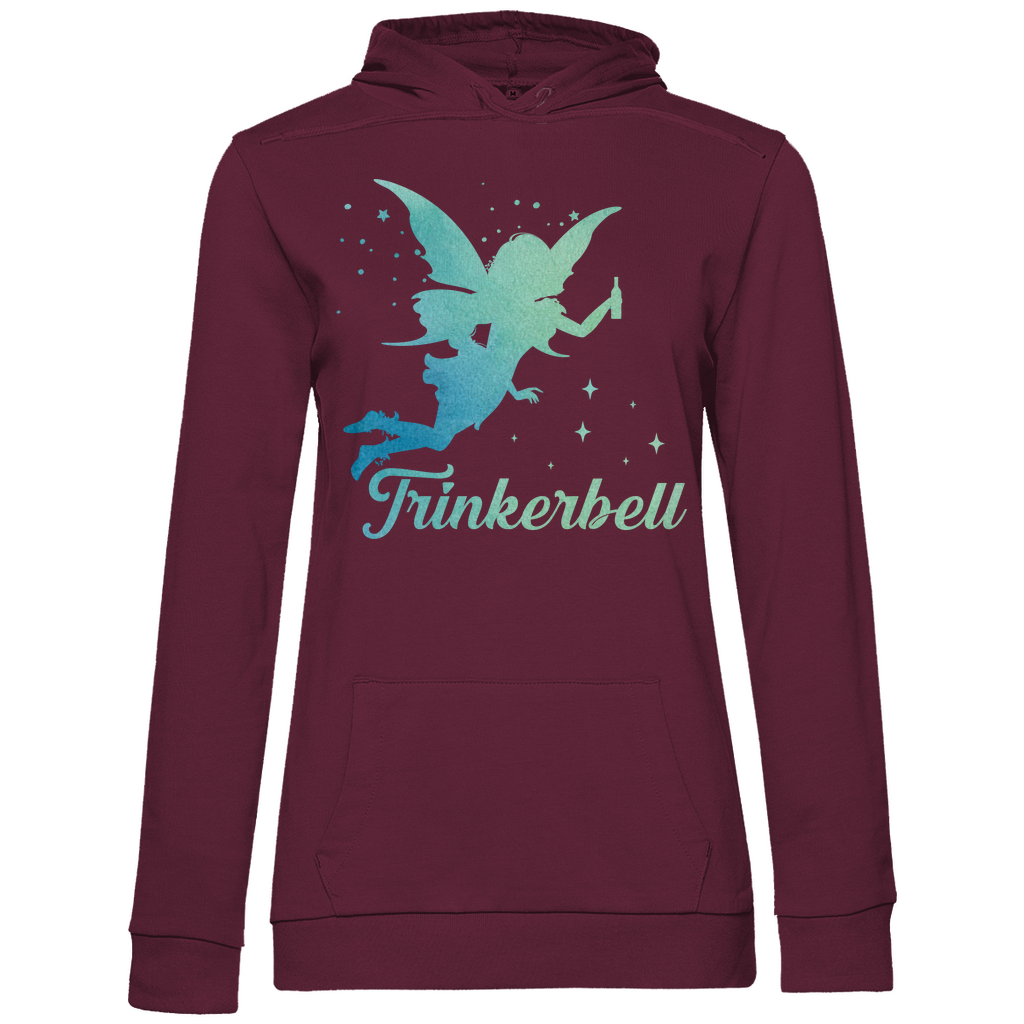 Trinkerbell - Prinzessin Aquarell - Damen Hoodie Wine