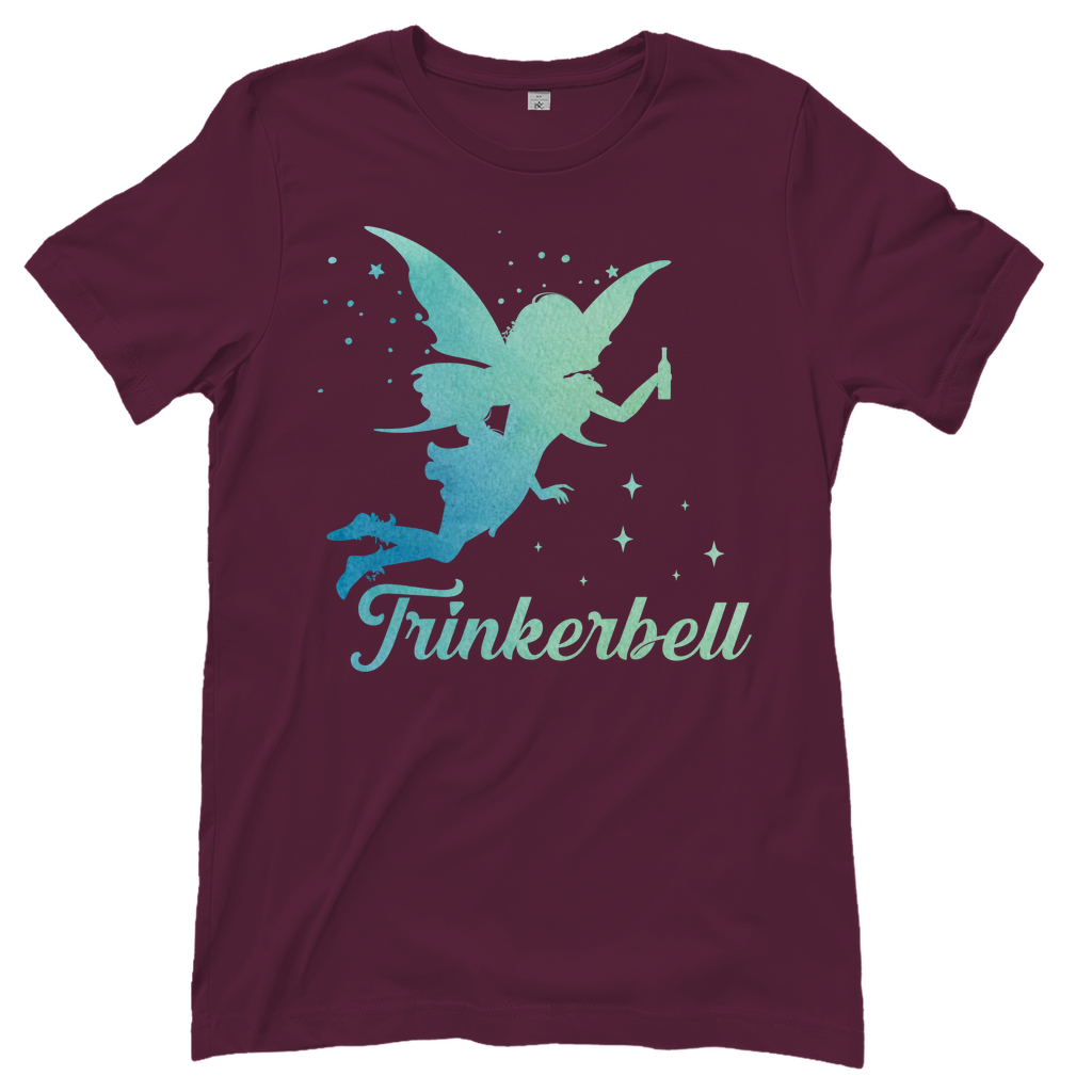 Trinkerbell - Prinzessin Aquarell - Damenshirt Burgundy