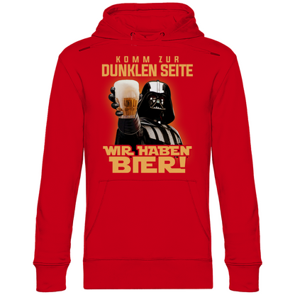 Komm zur dunklen Seite wir haben Bier Darth Vader - Unisex Hoodie Red