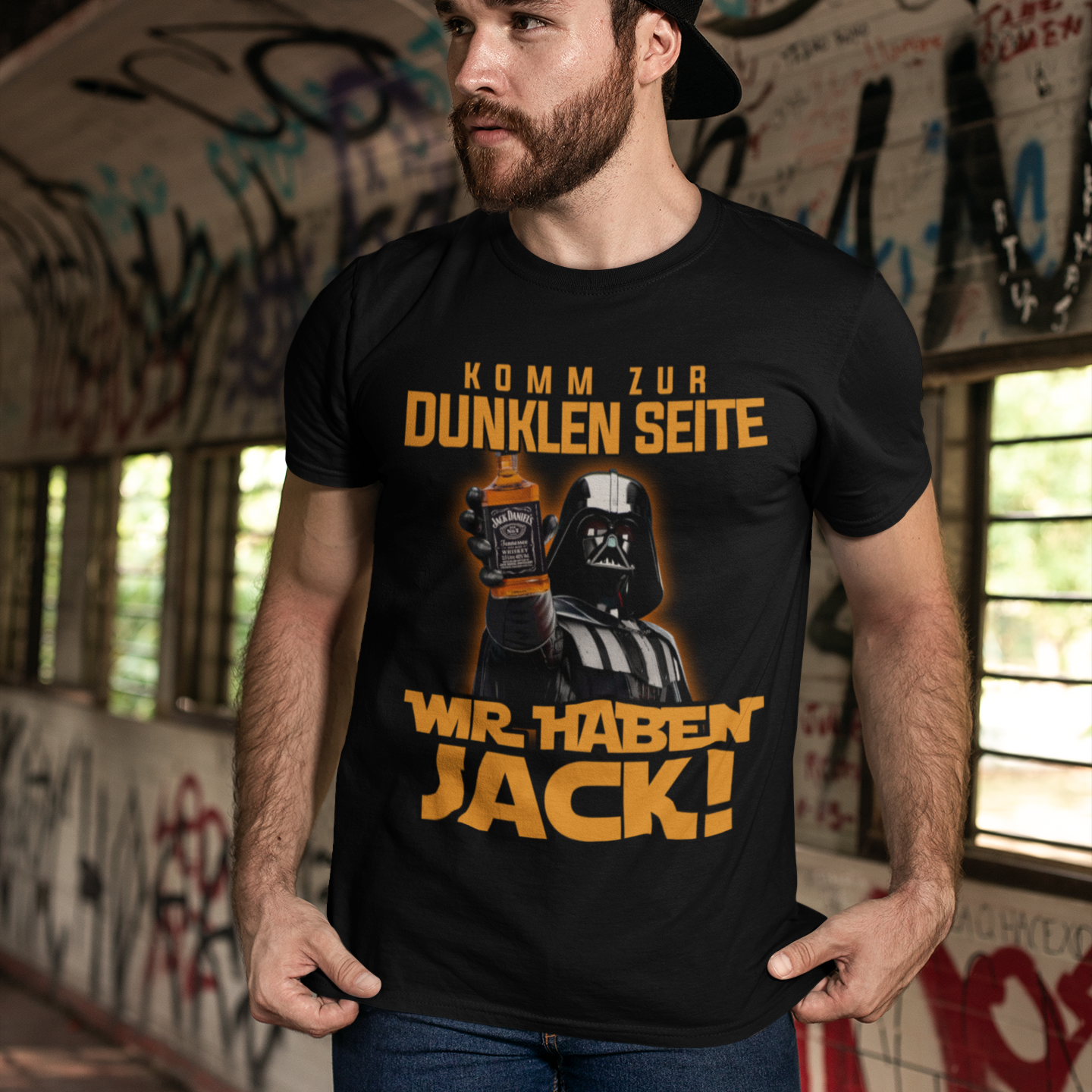 Komm zur dunklen Seite wir haben Jack Darth Vader - Herren Shirt