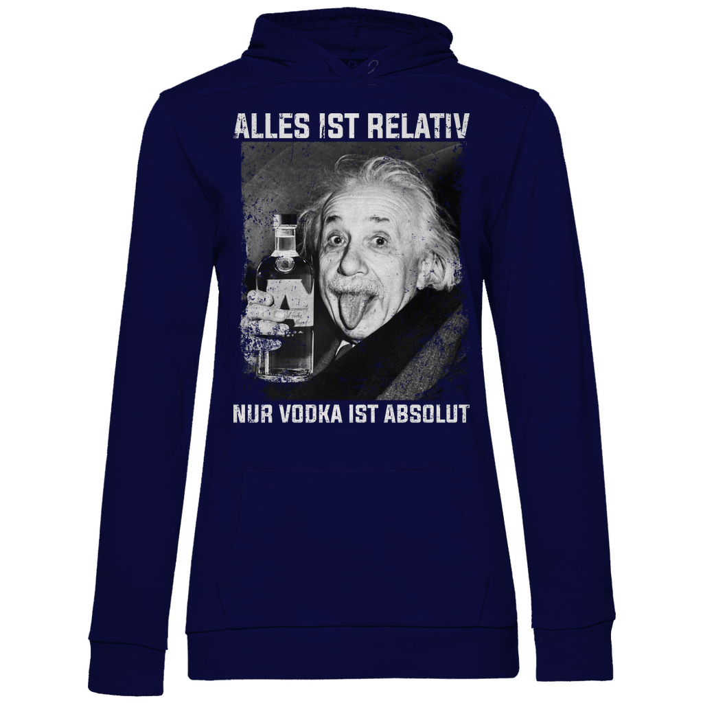 Alles ist relativ nur Vodka ist absolut - Damen Hoodie Navy Blue