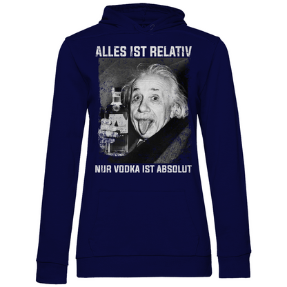 Alles ist relativ nur Vodka ist absolut - Damen Hoodie Navy Blue