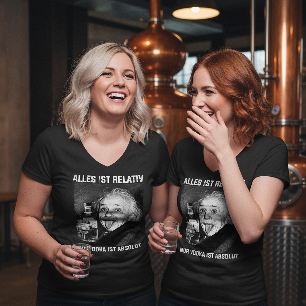 Alles ist Relativ nur Vodka ist Absolut - V-Neck Damenshirt