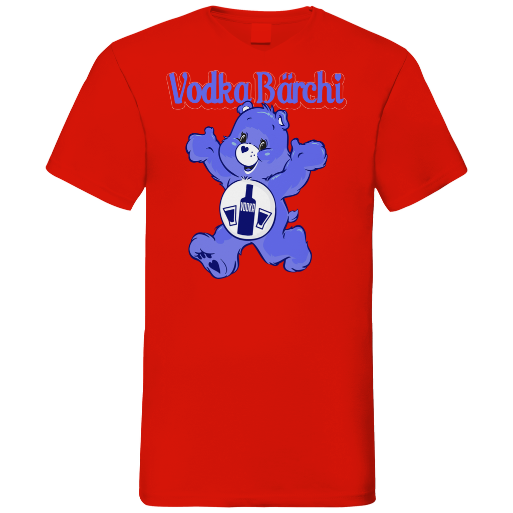 Vodka Bärchi - Glücksbärchi - Herren V-Neck Shirt Red