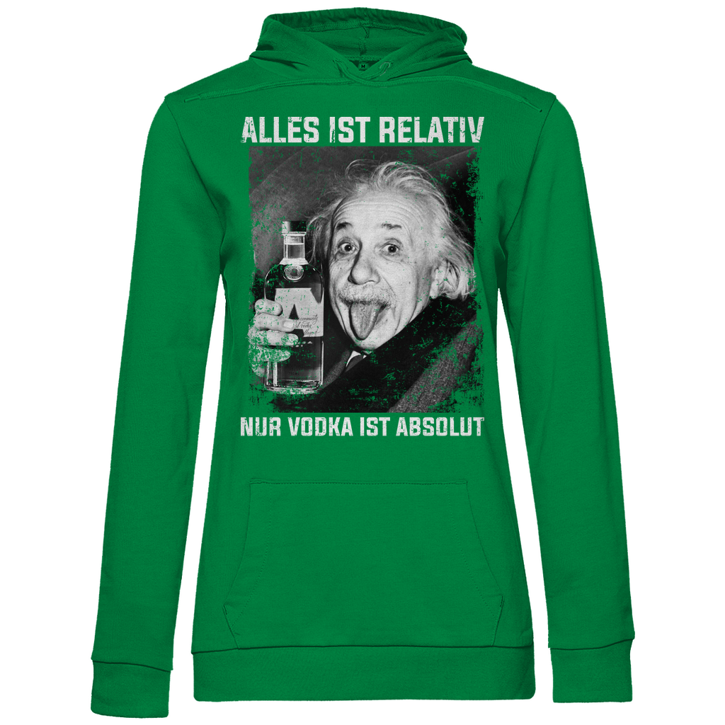 Alles ist relativ nur Vodka ist absolut - Damen Hoodie Kelly Green