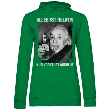 Alles ist relativ nur Vodka ist absolut - Damen Hoodie Kelly Green