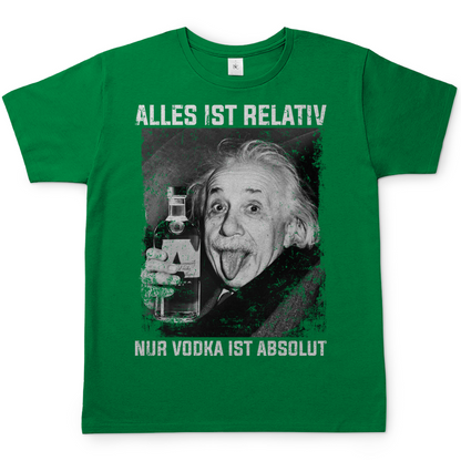 Alles ist Relativ nur Vodka ist Absolut Albert Einstein - Herren Shirt Kelly Green