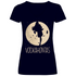Mond Prinzessin - Vodkahontas - V-Neck Damenshirt Deep Navy
