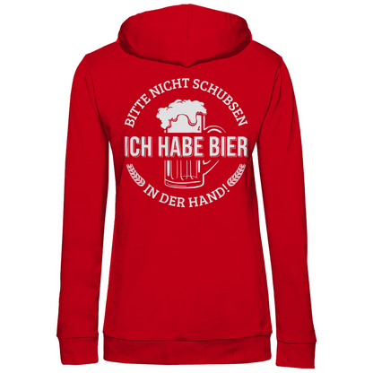 Bitte nicht schubsen - Damen Hoodie Red