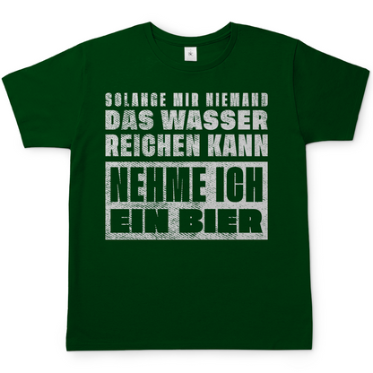 Solange mir niemand das Wasser reichen kann nehme ich ein Bier - Herren Shirt Bottle Green