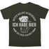 Bitte nicht schubsen ich habe Bier in der Hand - Herren Shirt Urban Khaki
