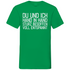 Du und ich Hand in Hand - Herren V-Neck Shirt Kelly Green