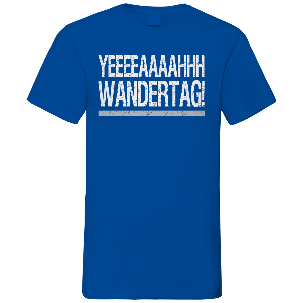 YEEEAH Wandertag! - Herren V-Neck Shirt Royal Blue