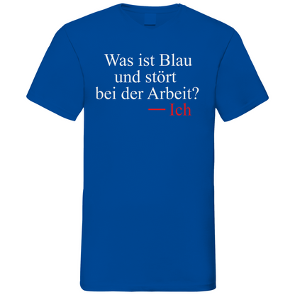 Was ist blau und stört bei der Arbeit - Herren V-Neck Shirt Royal Blue
