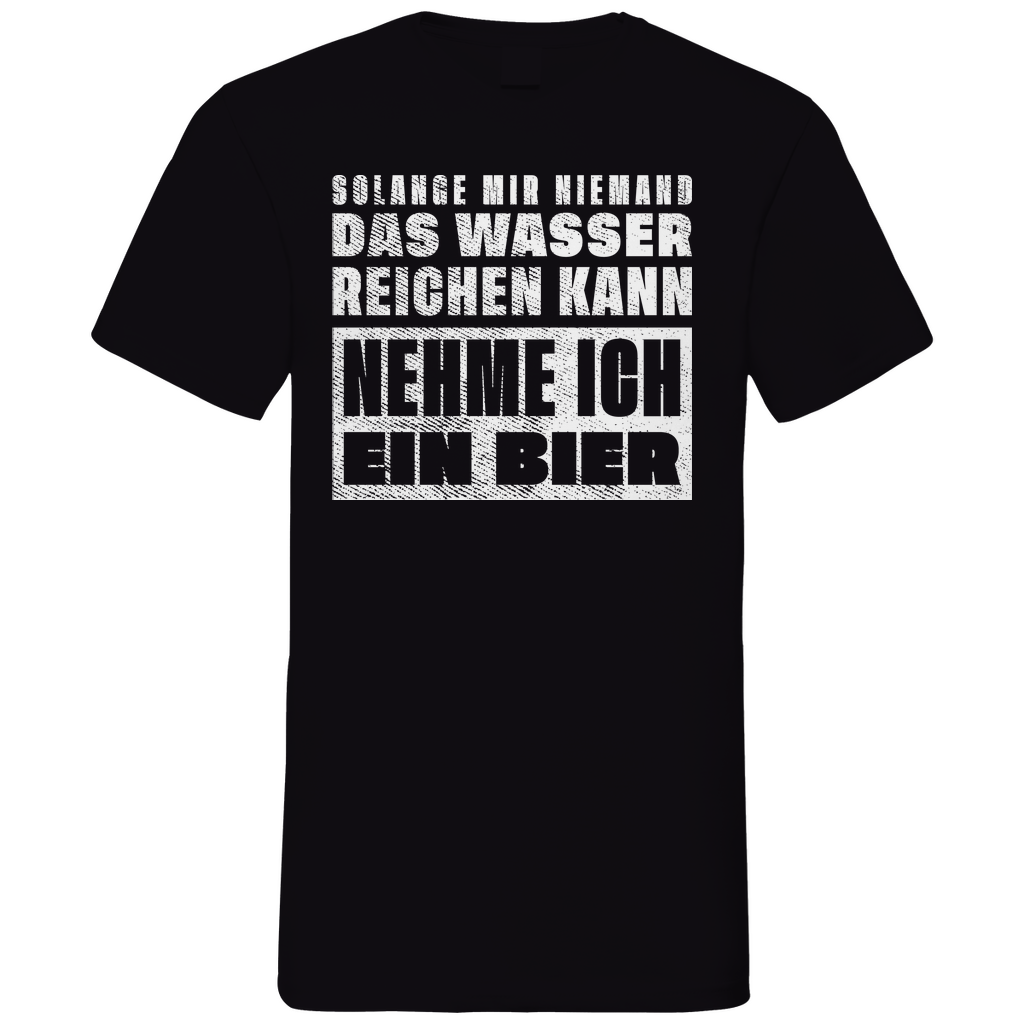 Nehme ich ein Bier - Herren V-Neck Shirt Black