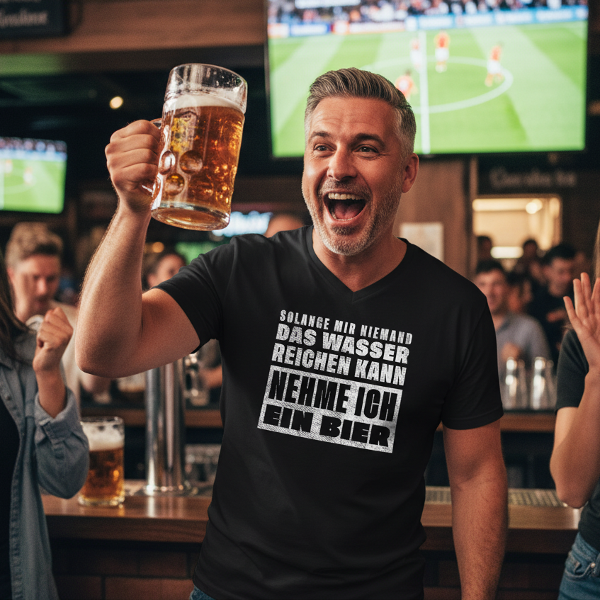 Nehme ich ein Bier - Herren V-Neck Shirt