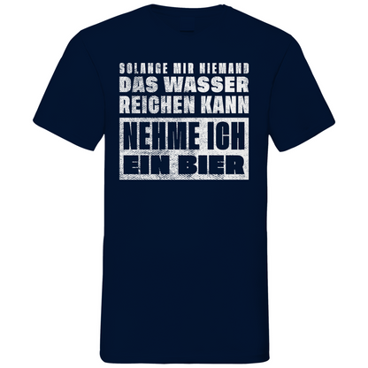 Nehme ich ein Bier - Herren V-Neck Shirt Navy