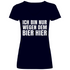 Ich bin nur wegen dem Bier hier - V-Neck Damenshirt Deep Navy