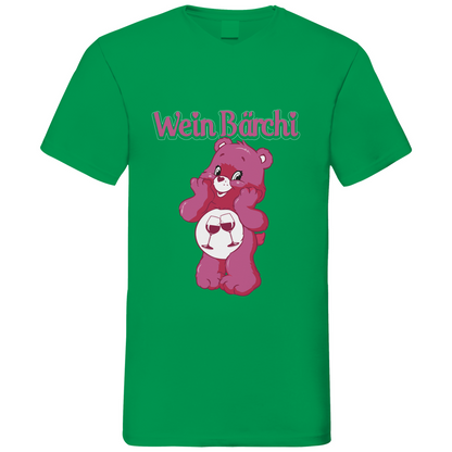Wein Bärchi - Glücksbärchi - Herren V-Neck Shirt Kelly Green