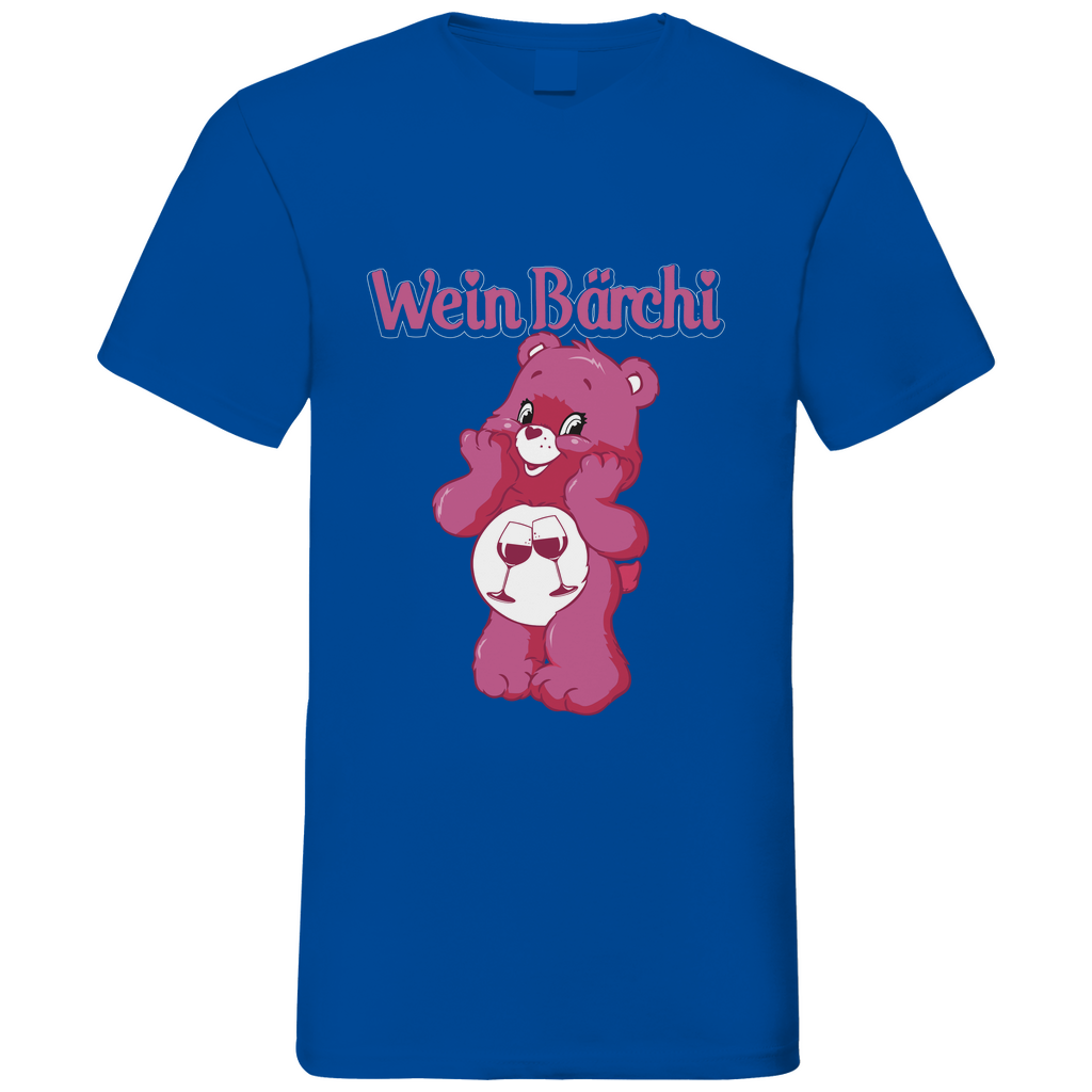 Wein Bärchi - Glücksbärchi - Herren V-Neck Shirt Royal Blue