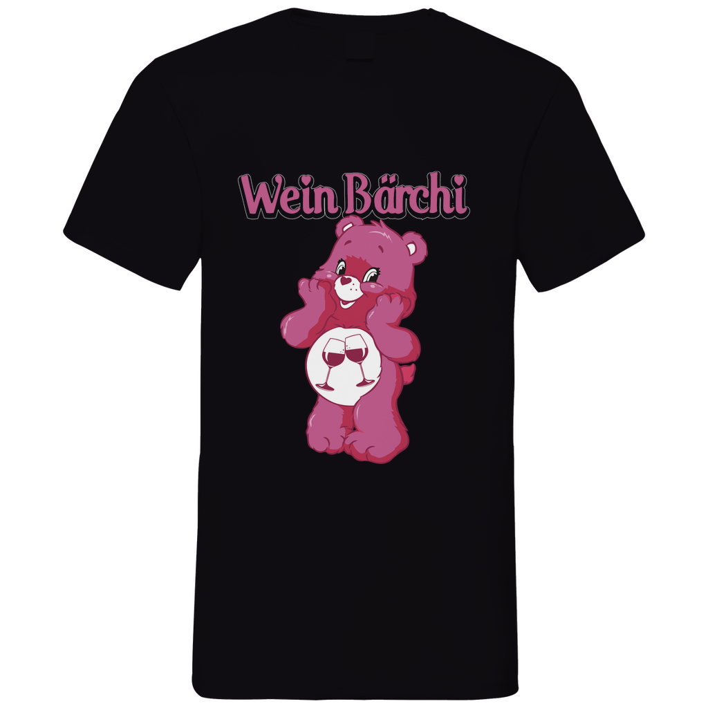 Wein Bärchi - Glücksbärchi - Herren V-Neck Shirt Black