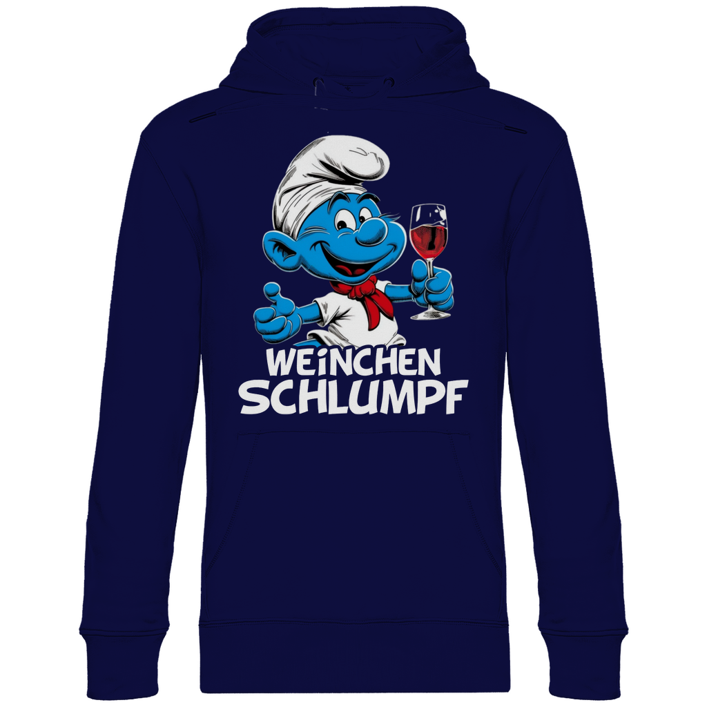 Weinchen Schlumpf Grafik - Unisex Hoodie Navy Blue