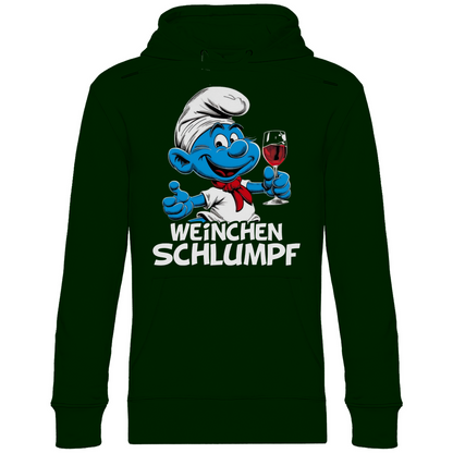 Weinchen Schlumpf Grafik - Unisex Hoodie Forest Green