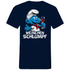 Weinchen Schlumpf Grafik - Herren V-Neck Shirt Navy