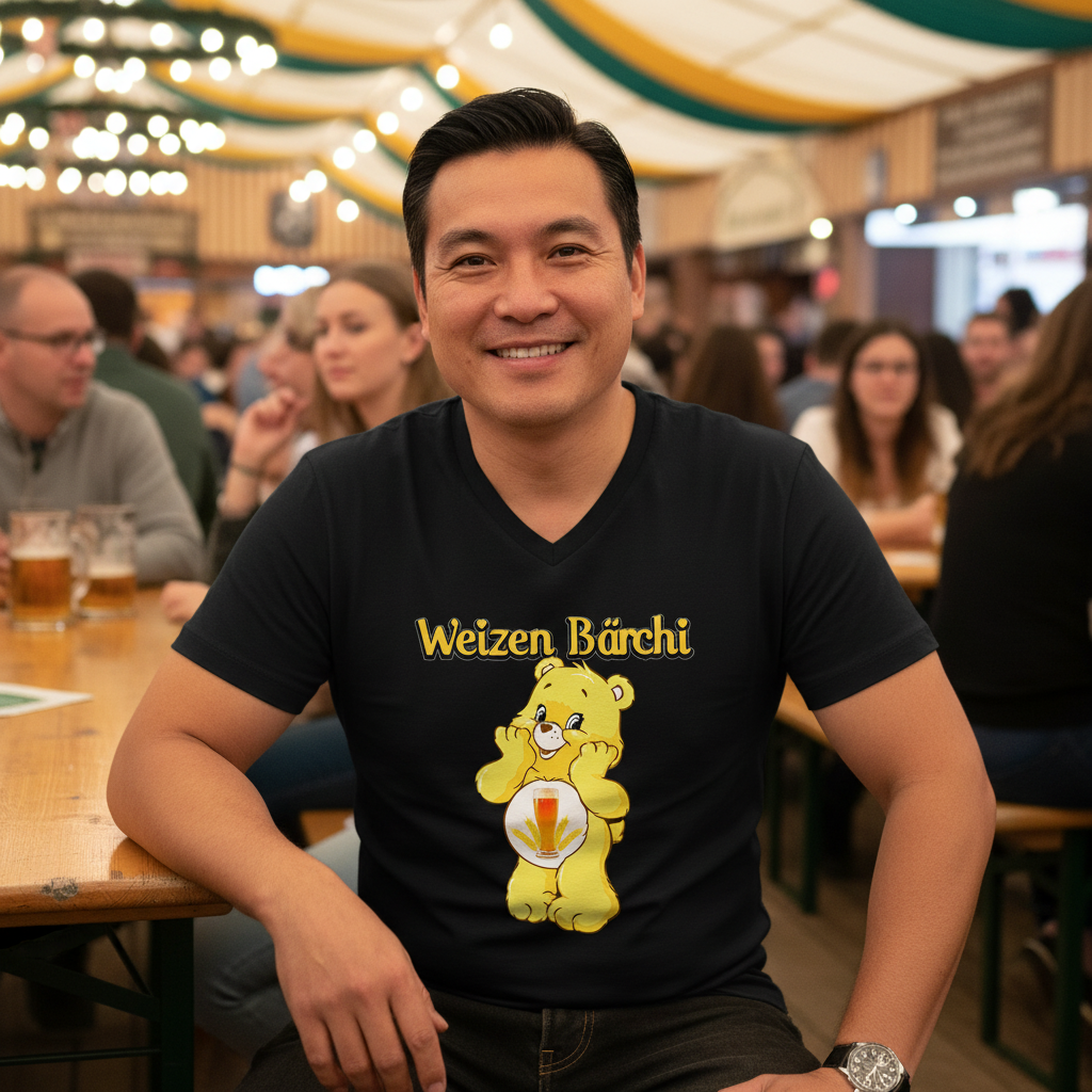 Weizen Bärchi - Glücksbärchi - Herren V-Neck Shirt