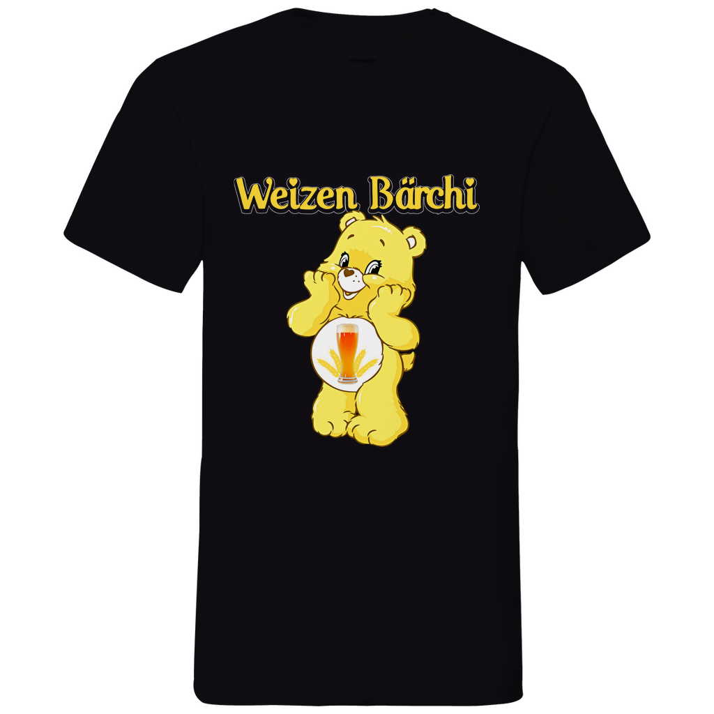 Weizen Bärchi - Glücksbärchi - Herren V-Neck Shirt Black