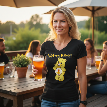 Weizen Bärchi - Glücksbärchi - V-Neck Damenshirt