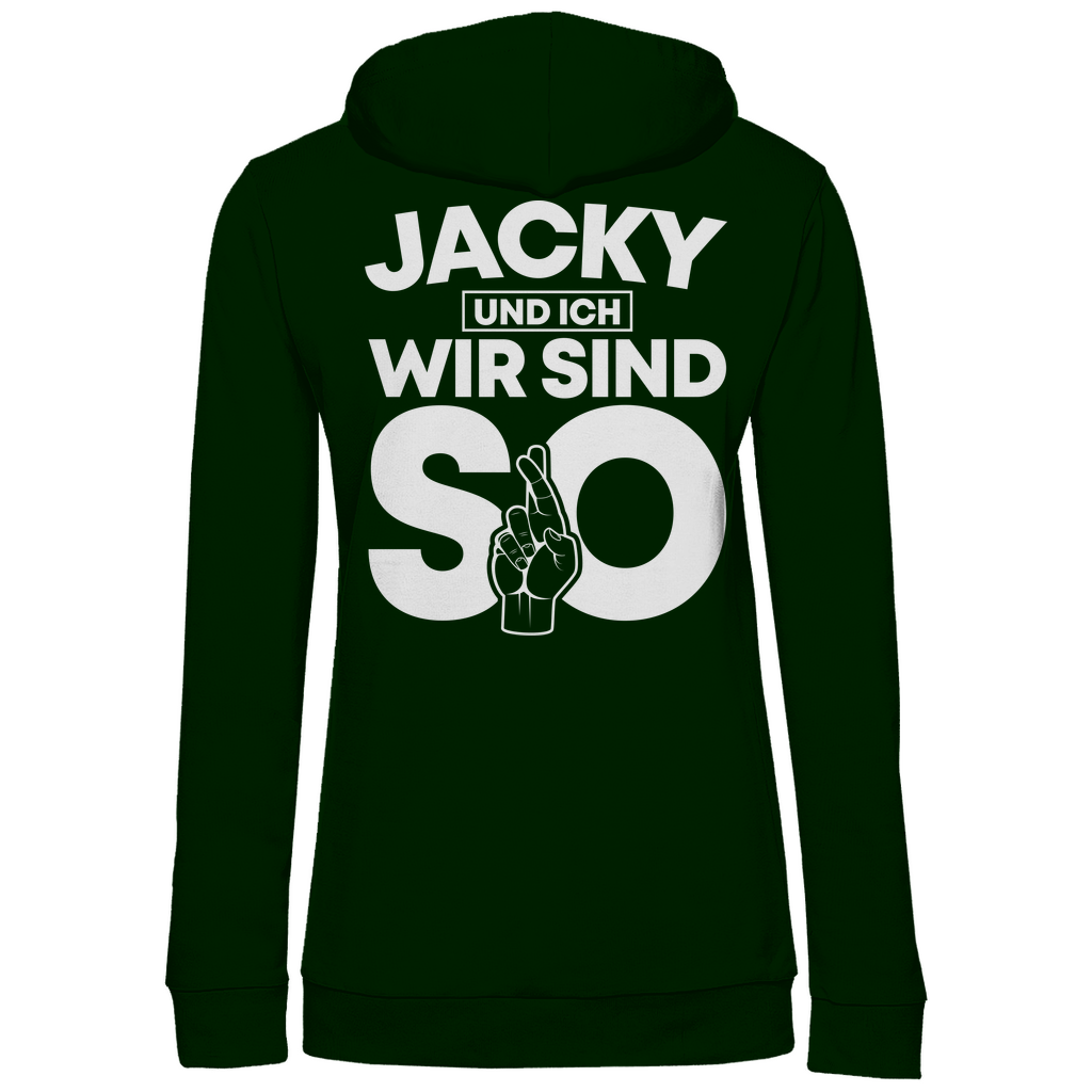 Jacky und ich wir sind so Jack Daniels - Damen Hoodie Forest Green