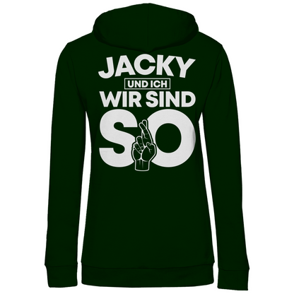 Jacky und ich wir sind so Jack Daniels - Damen Hoodie Forest Green