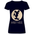 Mond Prinzessin - Whiskey Mouse - V-Neck Damenshirt Deep Navy
