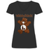 Whisky Bärchi - Glücksbärchi - V-Neck Damenshirt Black