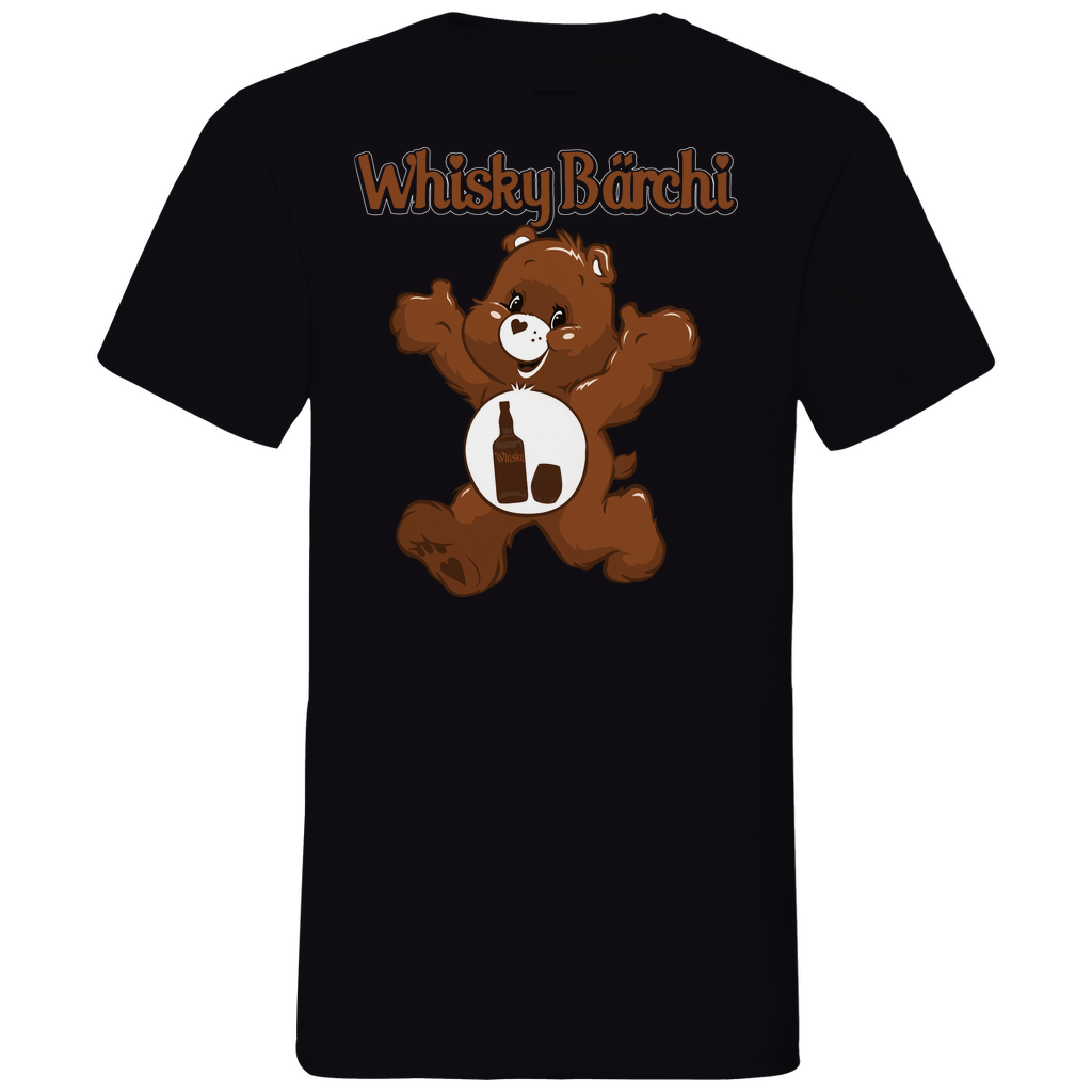 Whisky Bärchi - Glücksbärchi - Herren V-Neck Shirt Black