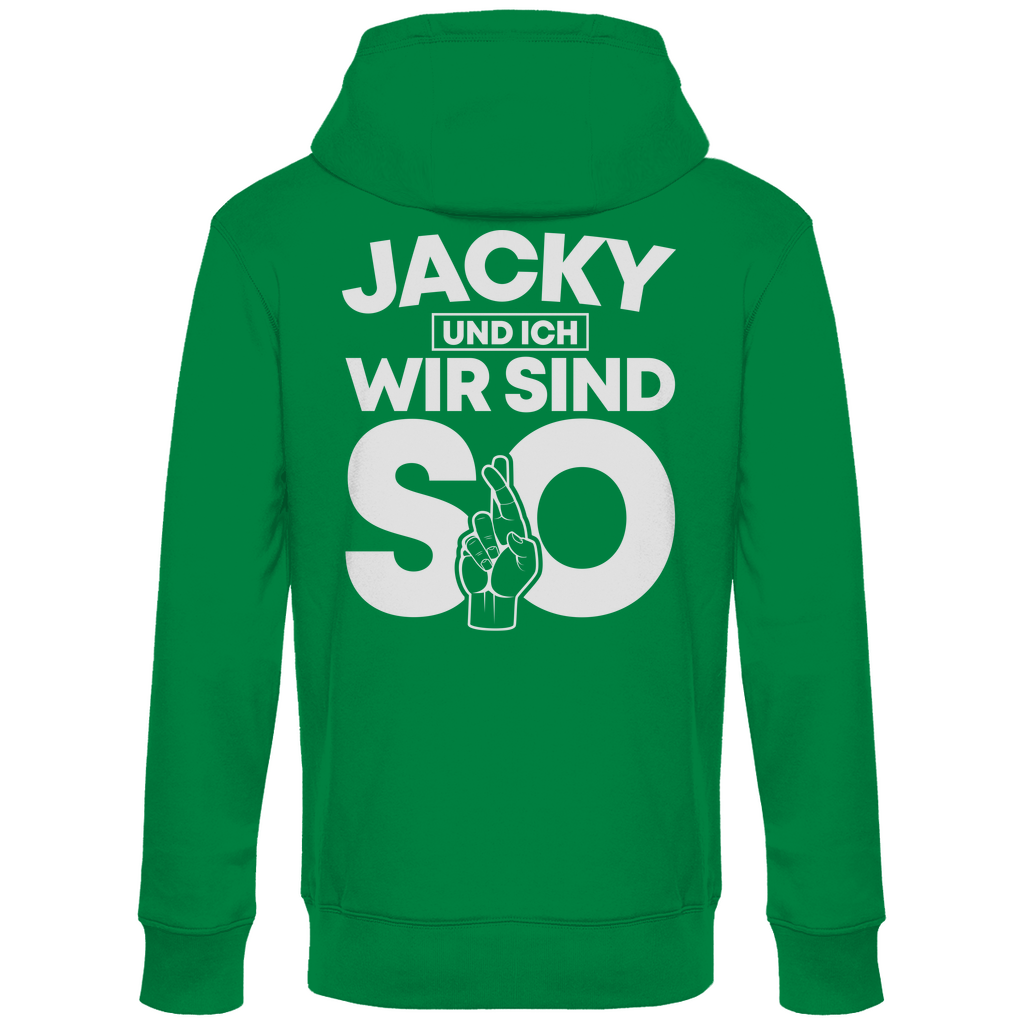 Jacky und ich wir sind so Jack Daniels - Unisex Hoodie Kelly Green